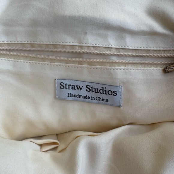 STRAW STUDIOS Hello Summer Tote Bag Handmade With Pockets Snap Closure 14 x 19.5 - Picture 3 of 6